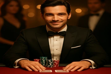 আলোকিত রুলেট চাকা ও 4777b এর গেমিং প্ল্যাটফর্ম চিপসের দৃশ্য, যা লাইভ গেমের উত্তেজনা তুলে ধরে